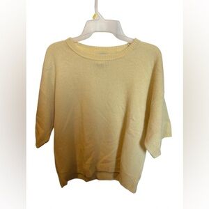 Joie Soft Yellow Cashmere Crewneck – Luxe Lightweight Layer | Size M